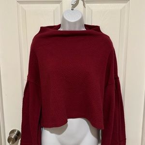 We The Free Red Knit Top